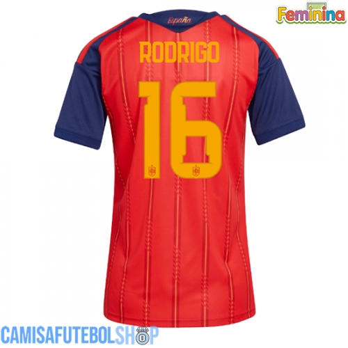 Camisa de time de futebol Espanha Rodri Hernandez #16 Replicas 1º Equipamento Feminina Mundo 2026 Manga Curta